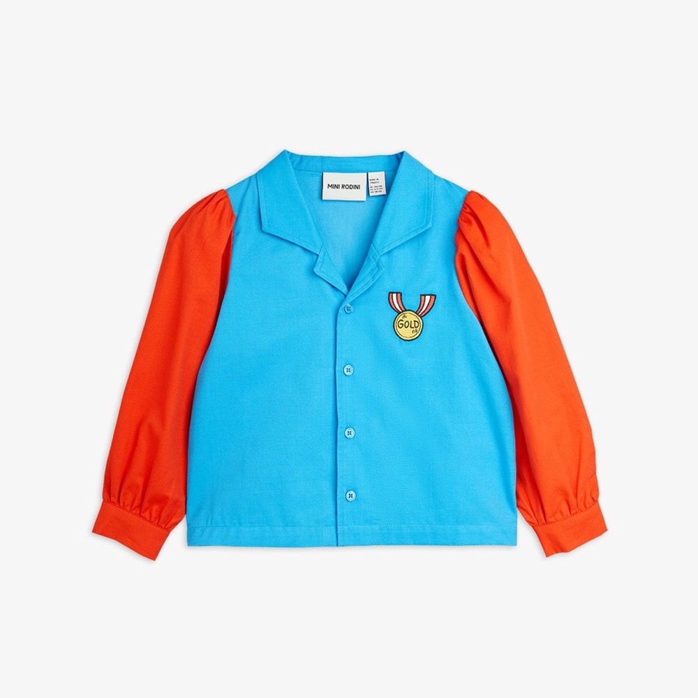 Mini rodini MEDAL EMBROIDERED BLOUSE size104/110